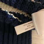 Madewell Wide Rib Turtleneck Sweater in Classic Indigo Stripe Medium Photo 6