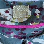 Postella Abstract Floral Cold Shoulder 100% Silk Top Blouse Shirt Art to Wear S Photo 2