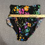 Skinny Dippers Daisy Duke Ruffle High Waist Bottoms Black Photo 15