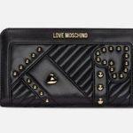 Love moschino  Logo Heart Wallet Zip Around Studded Photo 0