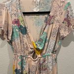 Anthropologie SADIE & SAGE Blush Floral Print Side Slit Maxi Dress Photo 2