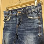 ZARA  Trafaluc Denim Distressed Jeans Women’s Size 25 raw hem zippered ankles Photo 3