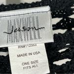 Jason Maxwell  Open-Weave Poncho Asymmetrical Crochet Boho Shawl Retro Vintage Photo 3