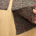 Pure Jill Marled Knit Sweater Red Black White Wool Cashmere Asymmetrical Medium Photo 2