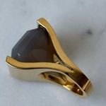 Lele Sadoughi  Gray and Gold earrings ring  Jewelry Set Photo 4