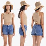 MOTHER Superior Dutchie Short Fray Denim Shorts Size 26 Blue Photo 1