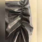 ZARA  RUCHED FAUX LEATHER skirt with slit Small Photo 4