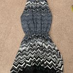 No Brand Fashion Y2K Retro Pattern Halter Boho Dress Black Photo 1