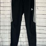Adidas Black and White Track Pants with Tapered Fit Joggers SZ S Y2K Classic Photo 0