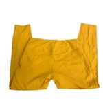 Zyia Active Mustard Yellow Mesh Panel Crop Leggings Size 6-8 Athleisure Yoga Photo 2