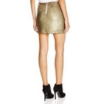Alice + Olivia Elana Sequin Beaded Gold Embellished Mini Skirt Size 8 Photo 2