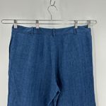 Ralph Lauren Lauren pinstriped high waisted wide leg blend summer size 14 Photo 2