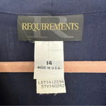 Requirements Vintage  Blazer Womens Size 14 One Button Classic Blue Lightweight‎ Photo 3