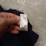 Free People Navy Blue Embroidered Cropped Swing Tank Top Women's size Medium Photo 6