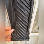 Spanx Sleek Very Black Faux Leather Moto Leggings Edgy Goth Punk Size M Photo 4
