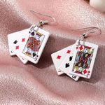 Handmade Playing Cards Drop Earrings  Photo 0