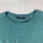 Peruvian Connection  size medium blue Teal Crew Neck Sweater notched waist Photo 4