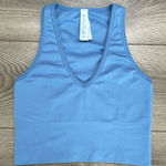 Athleta  Aurora Ribbed Blue Cropped Tank‎ Top Size XS Photo 0