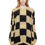 Vintage Paul Harris Black Checkered Shoulder Pad Oversized Sweater size Large Photo 0