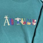 Vintage 90s Energy MC Sweatshirt Womens Size L Autumn Embroidered Fall Novelty Green Size L Photo 3