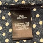 Lulus Dress Women Sz S Navy Blue White Polka Dot Off the Shoulder Maxi Slit Photo 6