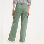 Loft Ann Taylor High Rise Wide Leg Utility Jeans Army Green Mountain Rosemary Photo 5