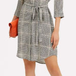 Mimi Chica  Shirt Dress 100%Rayon Black and White Buttoned Tie Front. Size L Photo 0