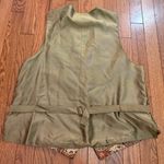 Forenza  Vintage Olive Green Paisley Floral Vest Photo 2