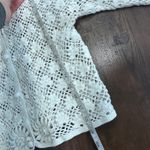 VTG Hunters Run Crochet Flower Cardigan Sweater Cream Size L Cottagecore Peasant White Size L Photo 7
