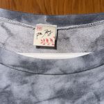7th Ray  Blue and Gray Animal Print Short Sleeve Top Photo 2