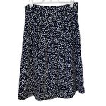 Banana Republic Speckled A-Line Skirt Navy Blue & White Print Versatile Size 2 Photo 3