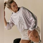 NWT Free people Movement Track Star Layer rose quartz lace Large long sleeve top Purple Photo 3