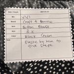 Craft And Barrow Button Blouse Size 3X Polka Dot Stretchy Casual Oversized Comfy Black Photo 11