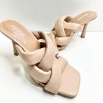 Abound  Sandals Womens Size 6 Tan Square Toe Woven Stiletto Heels Photo 0