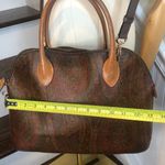 ETRO MILANO Red Paisley Top Zipper Dome Shaped Crossbody Shoulder Bag Authentic Photo 13