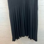 Loft  NWT Black Short Sleeve Jersey Knit Midi Dress Size 10 Photo 3