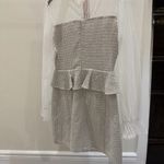 Missguided  White Long Sleeve Dress with Sheer Details Photo 6