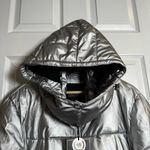 NOIZE Nikita Silver Metallic Puffer Jacket Vegan Hooded Size L NWT Canadian Size L Photo 10