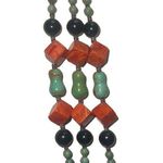 Navajo Turquoise Spiny & Heishi 3 Strand Long Beaded Southwestern Necklace Blue Photo 1