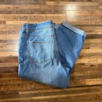 Faded Glory  Women's Capri Jeans Size 14 Blue Denim Cuff Cropped Pants‎ Photo 1