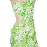 For Love & Lemons π Green Tie-Dye One-Shoulder Devon Mini Dress size M Photo 0