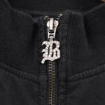 BCBG Y2K Black Studded Jacket Womens Goth Streetwear Grunge Spellout Size L Size L Photo 2