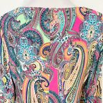 Tommy Hilfiger Jaipur Matte Jersey Paisley Casual Dress bell sleeves size 12 Photo 4