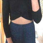 Boutique Black Off The Shoulder Crop Top Photo 0