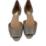 Inc International Concepts Womens Elsah2 Fabric Open Toe Slide Flats Champagne Silver Size 9.5 Photo 6