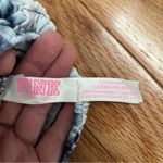 VS Pink S Ensign Blue and White Tie Dye Smocked Triangle Bralette. XL Photo 5