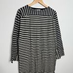 ZARA NWT  100% Wool Striped Midi Dress‎ Black/White Size Small Photo 2