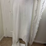 Walter Baker  Cover Up One Size White Acapulco Kaftan Maxi Dress Tassels #186 Photo 4