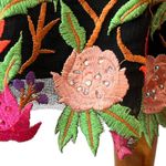 Jovani JVN  Womens Formal Dress 6 Cocktail Holiday Party Velvet Retro Embroider Photo 6