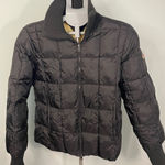 Tommy Jeans Womens Puffer Jacket US Ski Team Large Black Quilted Bomber Coat Photo 0